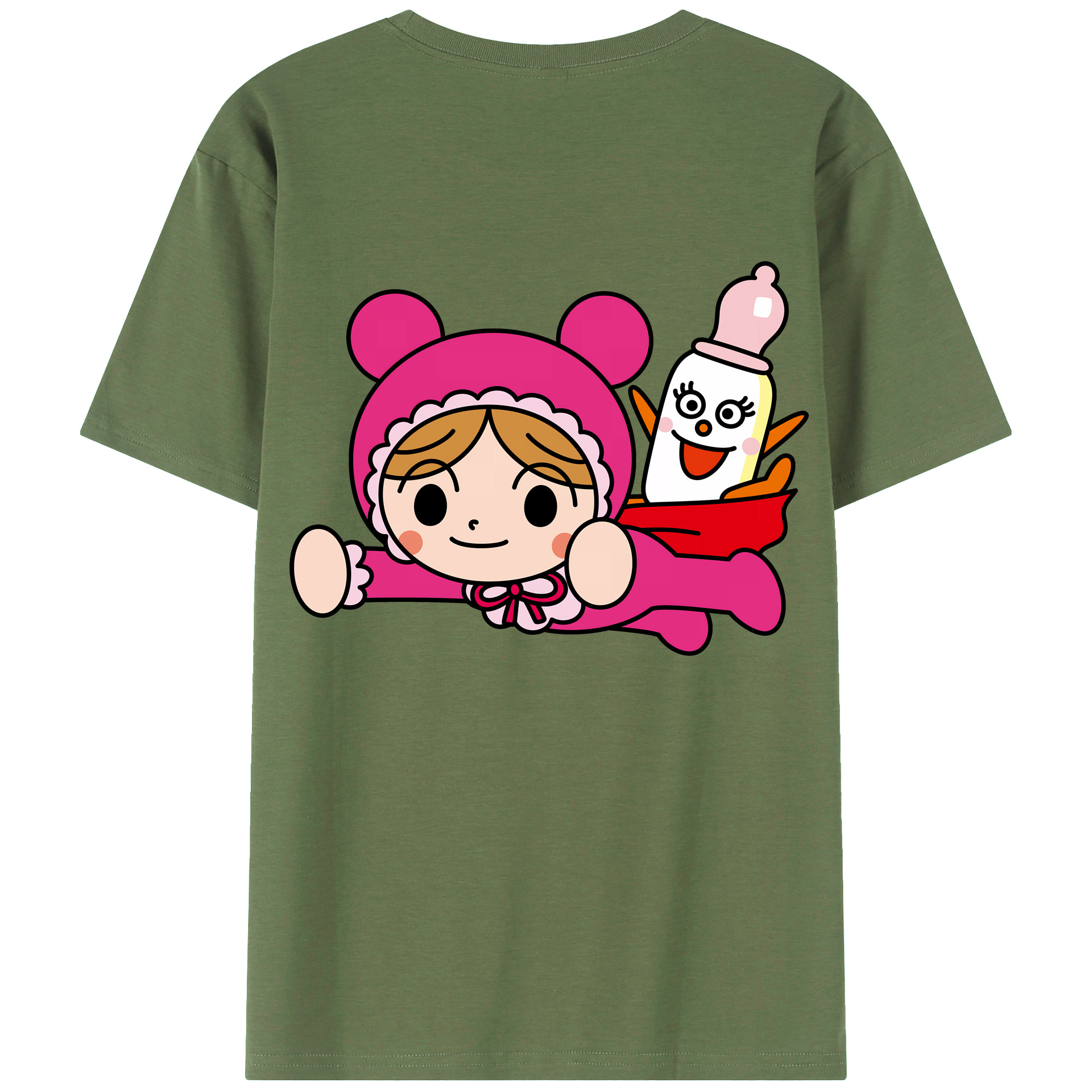 （画像用） アンパンマン Anpanman 綿100％ メンズ半袖Tシャツ（バックプリント） 通気性